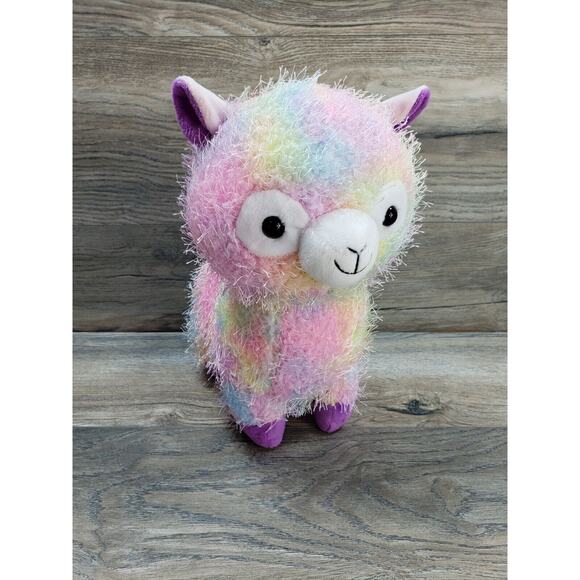 Peek-A-Boo Toys Llama Rainbow Stuffed Animal Plush 12” Alpaca Soft - Picture 1 of 8